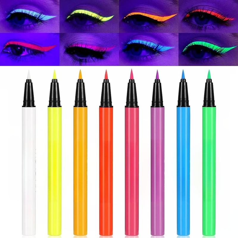 UV Neon Eyeliner Set Sparkling Liquid For Bold Eye Makeup