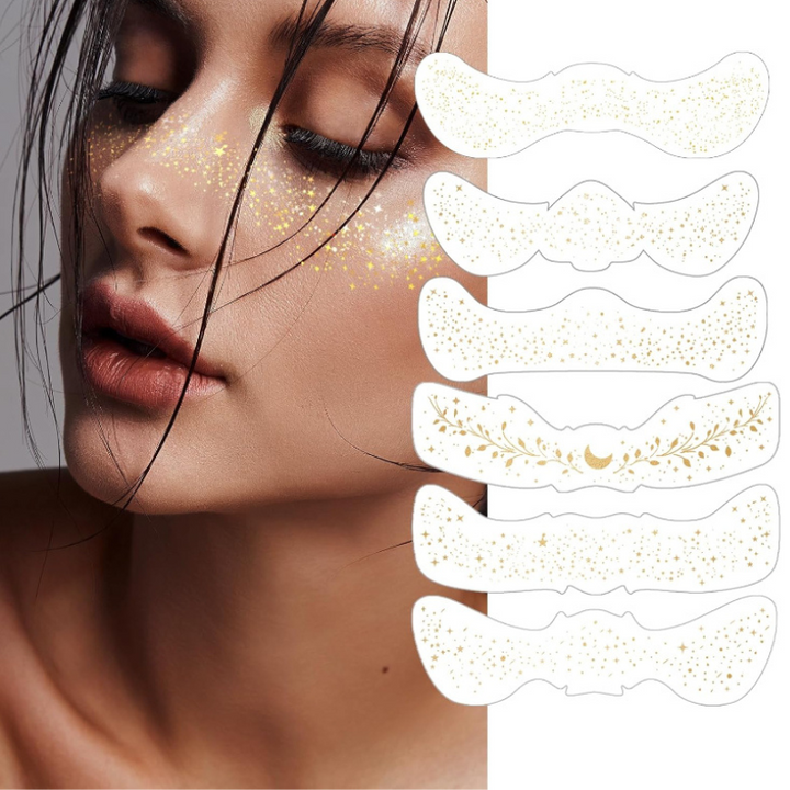 Glitter Makeup Patches 6 Piece Set for Festivals and Parties