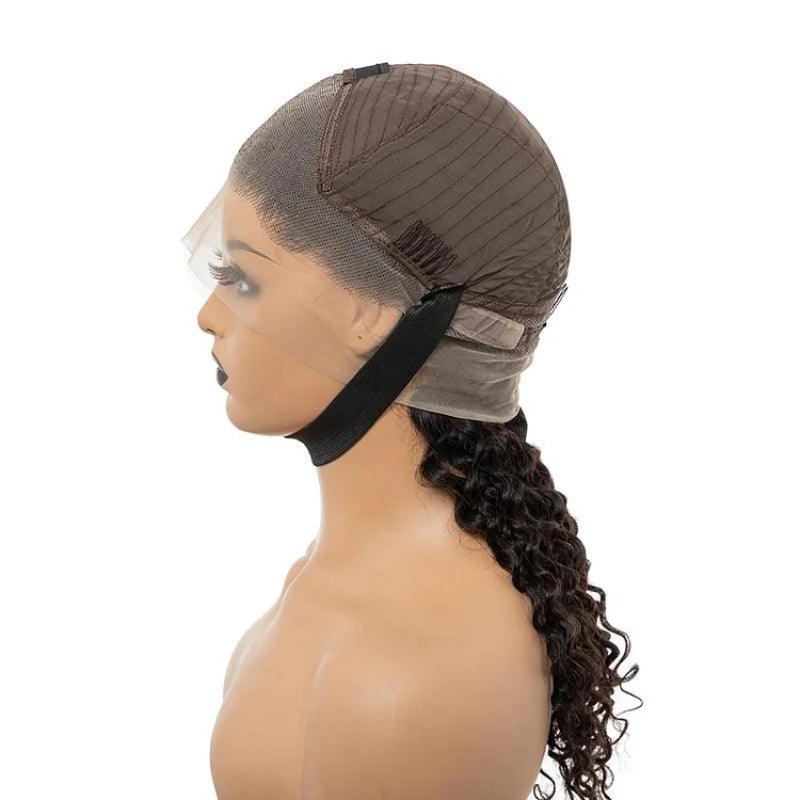 Human Hair Curly Wig - Water Wave Brazilian Bob Frontal