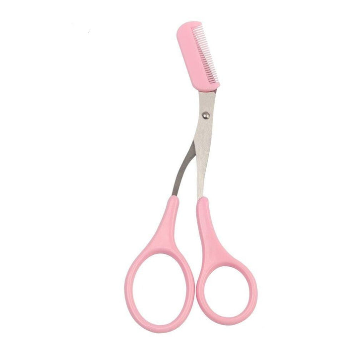 1 Pc Eyebrow Trimmer Scissors With Comb