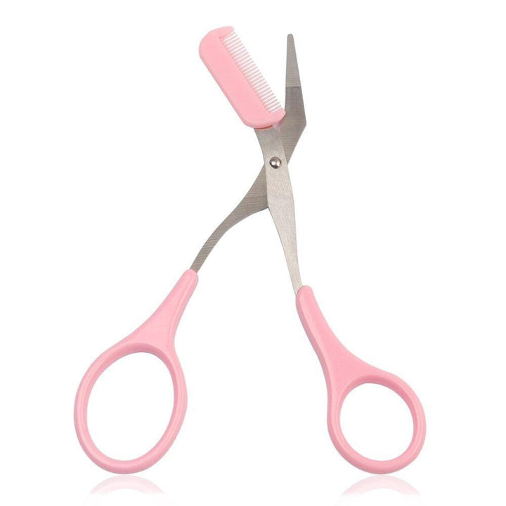 1 Pc Eyebrow Trimmer Scissors With Comb