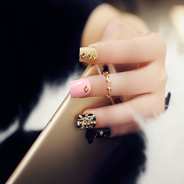 Acrylic Studded Nails - Get Unique and Decorated Nails