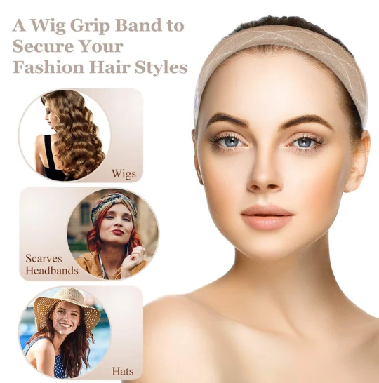 Flexible Velvet Adjustable Wig Grip Headband