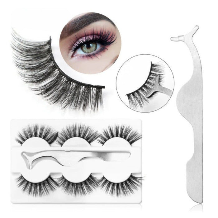 3 Pairs 3D Mink Hair Faux Eyelashes