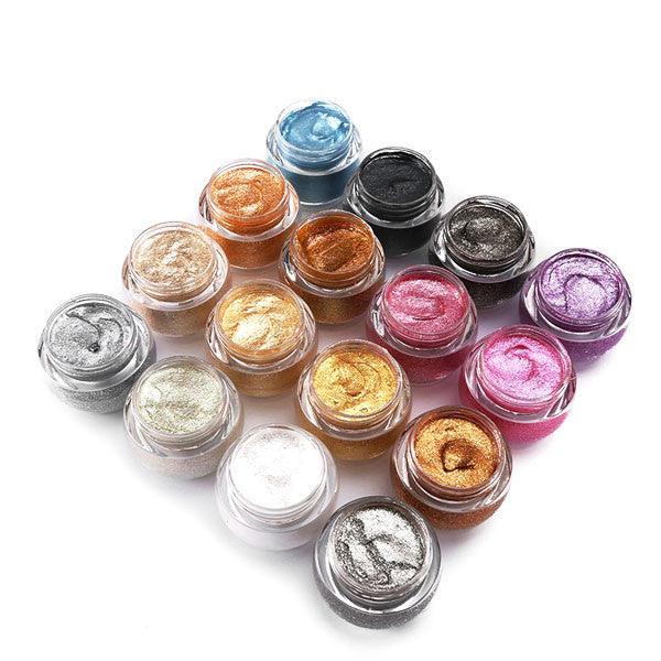 3D Glitter Eyeshadow Pigment Set – High-Shine Pigments Kit