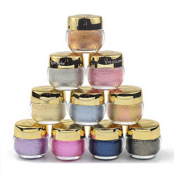 3D Glitter Eyeshadow Pigment Set – High-Shine Pigments Kit