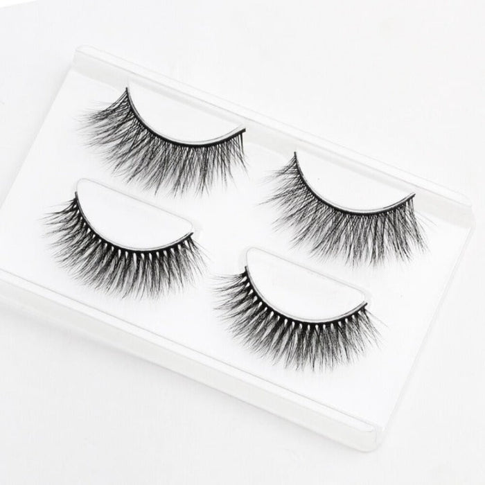 2 Pairs 3D Mink Faux Eyelashes