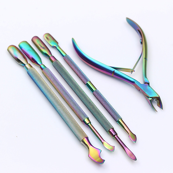 Rainbow Nail Cuticle Tools Set