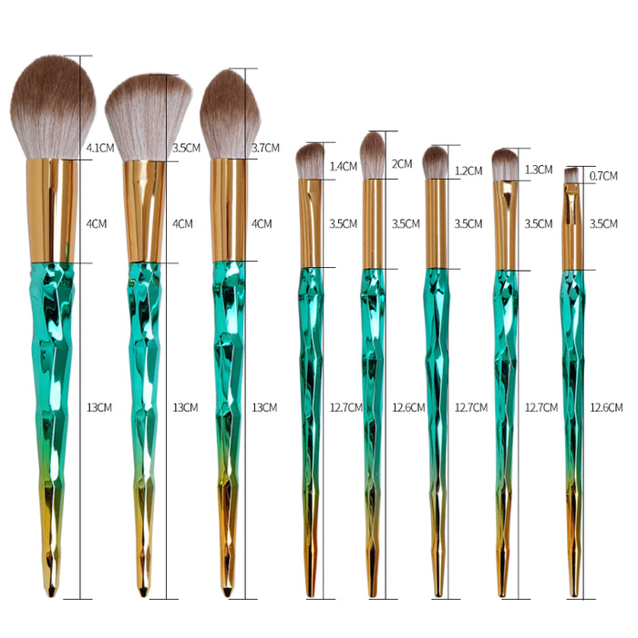 8pcs Pro Gold Makeup Brushes Set