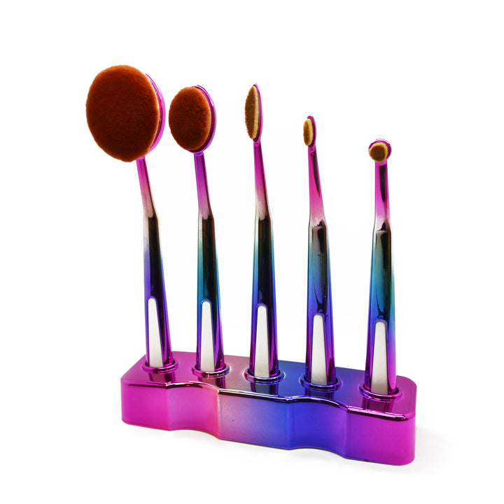 5 Piece Galaxy Oval Brush Set