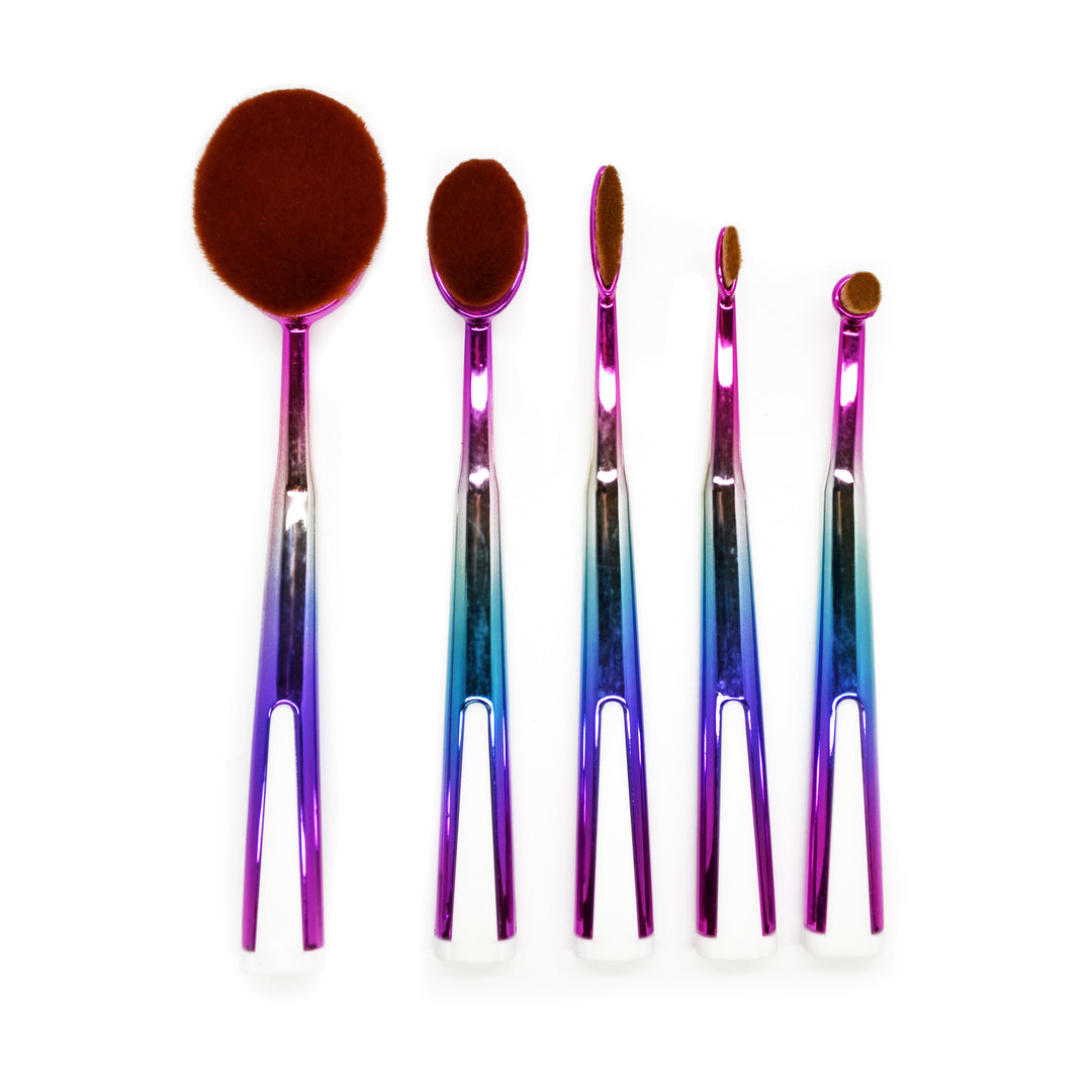 5 Piece Galaxy Oval Brush Set