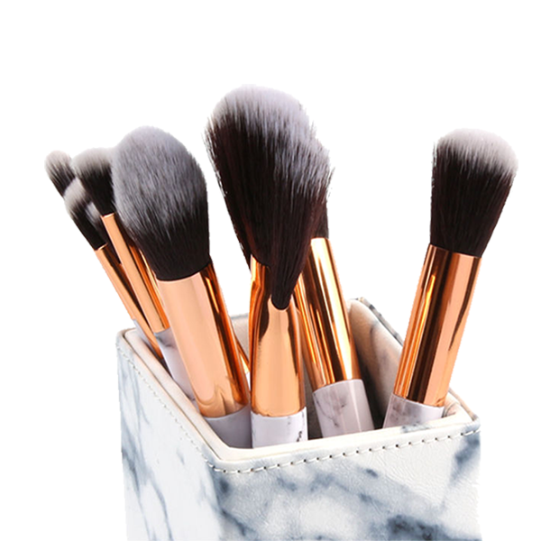 Elegant Marble Brush Holder – Compact And Durable Organizer