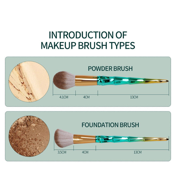 8pcs Pro Gold Makeup Brushes Set