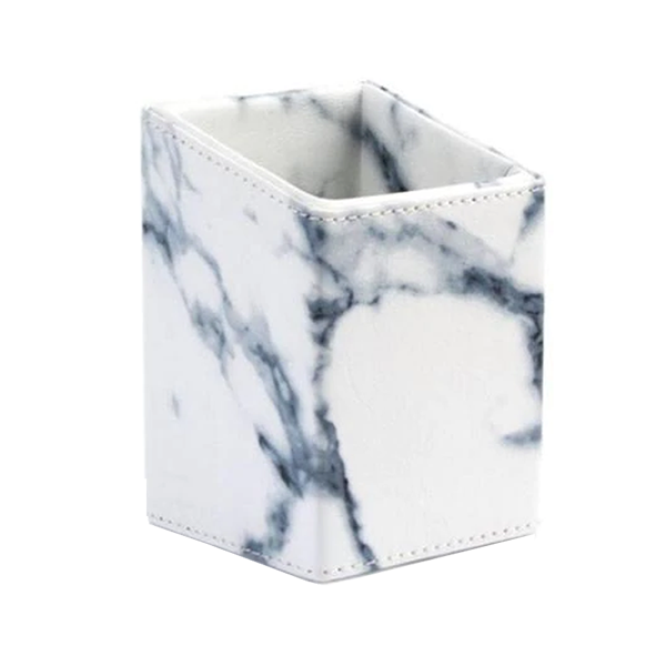 Elegant Marble Brush Holder – Compact And Durable Organizer