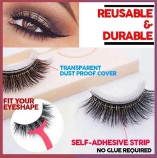 Reusable Self-Adhesive Eyelashes – No Glue Mess-Free Application