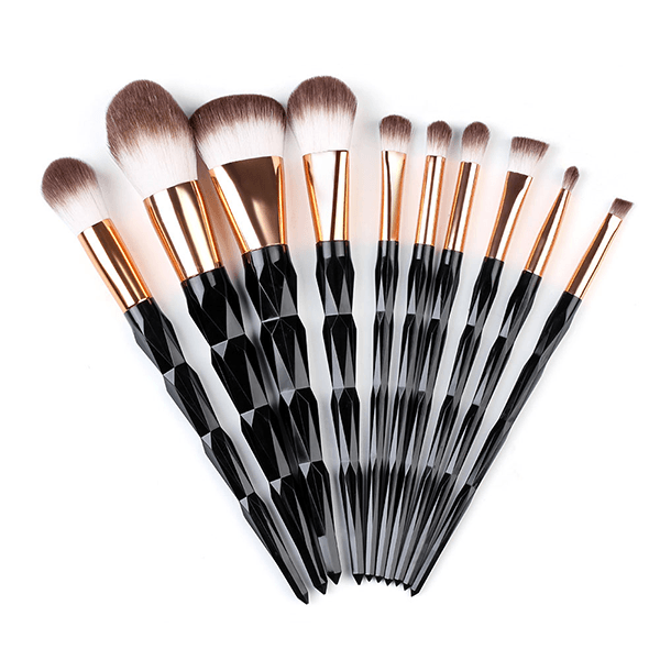 10 Piece Pro Black Diamond Brush Set – Every Makeup Enthusiast