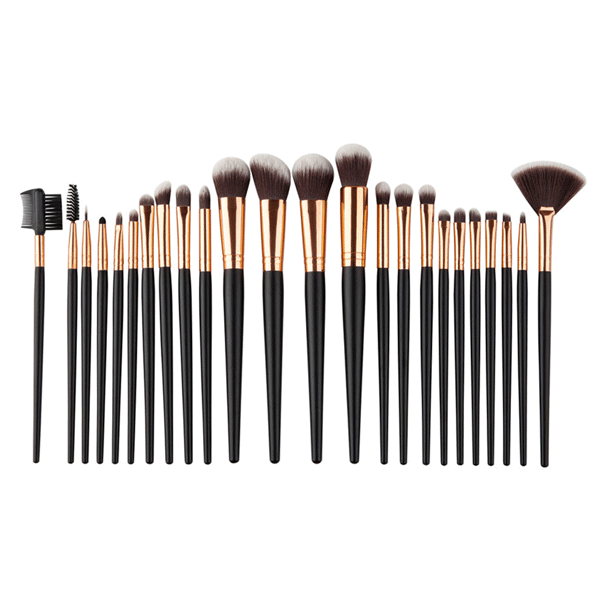 24 Piece Pro Black Brush Set