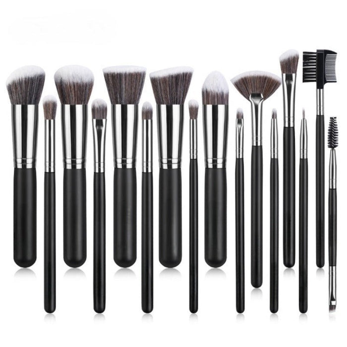 16 Pcs Professional Makeup Brushes Set With Wooden Handle