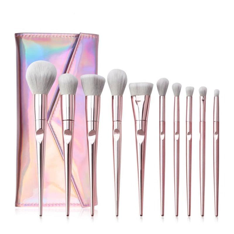 10-Piece Professional Makeup Brush Set For Flawless Application