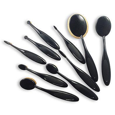 Vegan 10 Piece Oval Brush Set ,  - My Make-Up Brush Set, My Make-Up Brush Set
 - 3