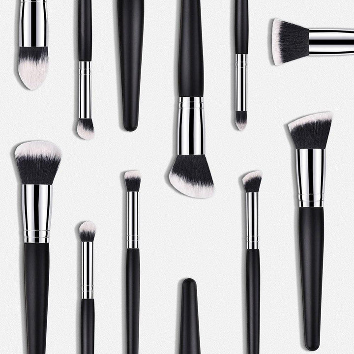 10 Piece Mini Travel Kabuki Brush Set For Flawless Makeup