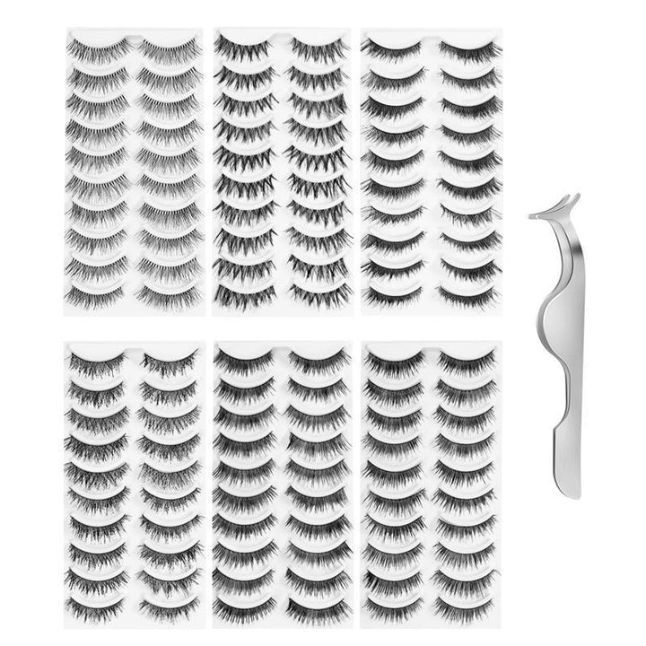 60 Pair Falsies Set – Reusable False Eyelashes for Any Look