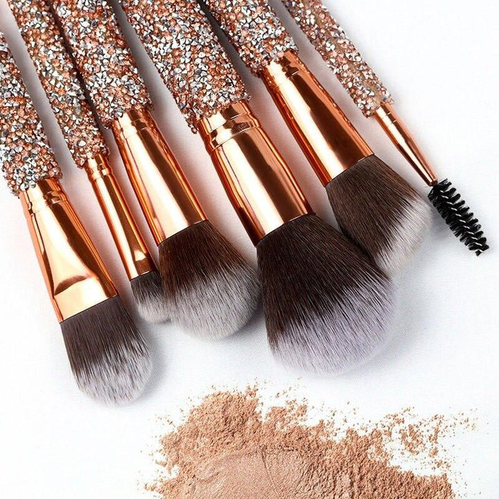 Diamond Dust Brush Set – Luxury Beauty Tools for Flawless Makeup