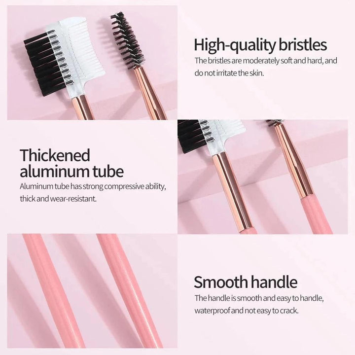 Double Hand Eyebrow Brushes - Grooming Brushes for Precision