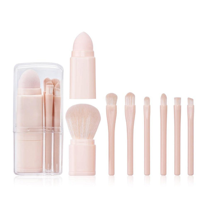 7 Pcs Mini Makeup Brush Set – Travel-Friendly with Storage Box