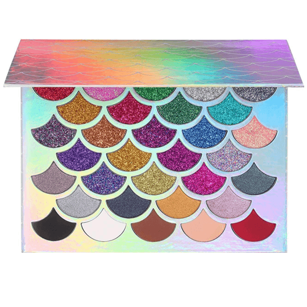 Mermaid Glitter Palette – 32 High-Shine Vibrant Shades