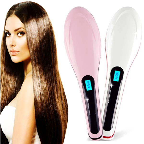 Ceramic Flat Iron Hair Straightener Brush