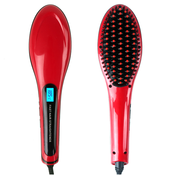 Ceramic Hair Straightener Brush – Fast Heating and Frizz Control