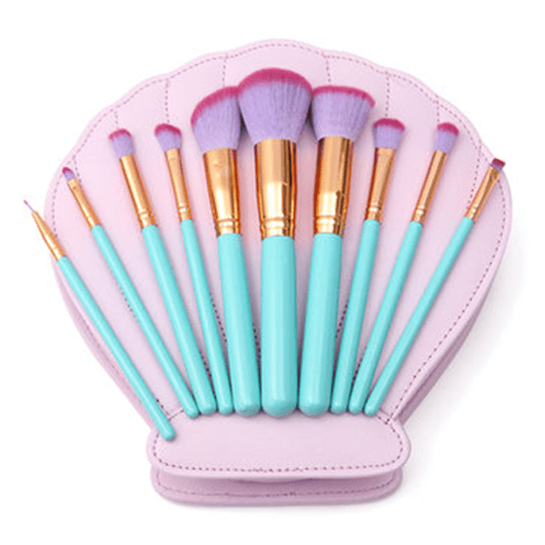 Mermaid Shell Brush Set – Vibrant, Soft & Flawless Makeup Brushes