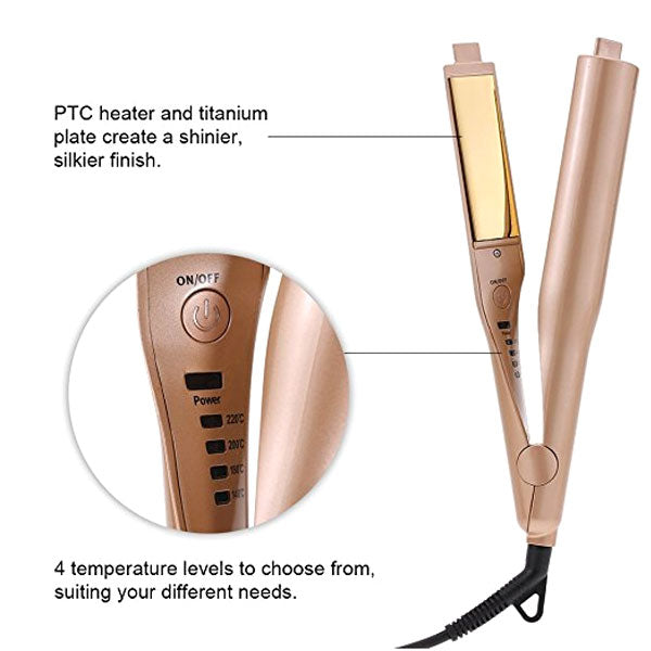 Pro Hair Curler Straightener – Adjustable Temperature for Styling