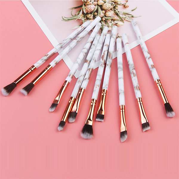 10 Piece Marble makeup  Brush Set