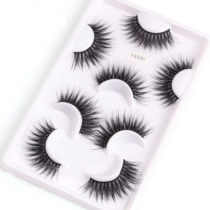 Mink Fake Eyelashes Set  – 4 Pairs Premium Quality and Comfortable Wear