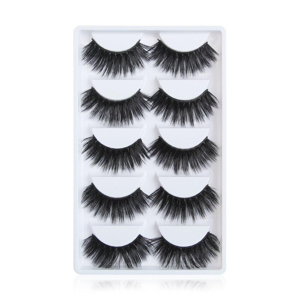 Voluminous 3D Mink Eyelashes - 5 Pair Easy to apply lashes