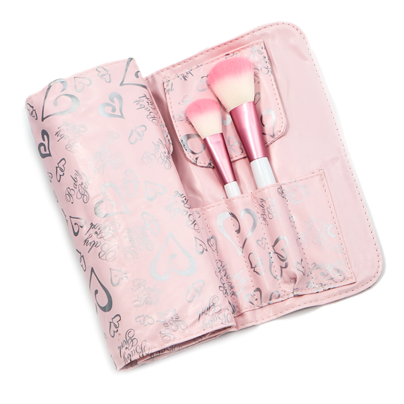 24 Piece Pink White Brush Set – Soft Bristles for Flawless Makeup