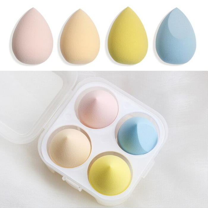 4pcs Make Up Puff Cosmetics Tools With Box