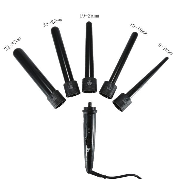 5 Professional Curling Wand Set 85W 100-240V with Heat Resistant Glove ,  - My Make-Up Brush Set, My Make-Up Brush Set
 - 2