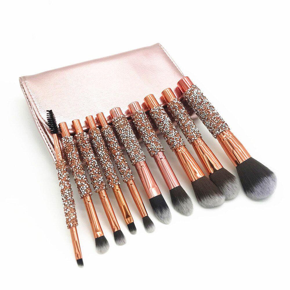 Diamond Dust Brush Set – Luxury Beauty Tools for Flawless Makeup