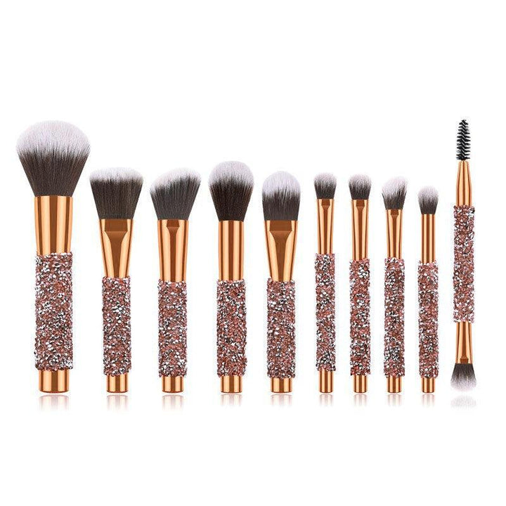 Diamond Dust Brush Set – Luxury Beauty Tools for Flawless Makeup