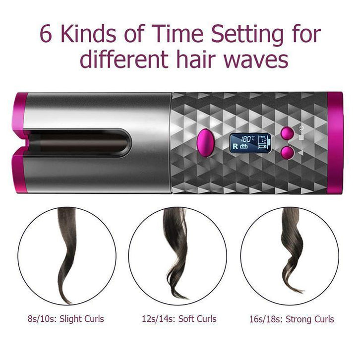 Wireless Portable Rotating Hair Curler – Quick And  Easy Curls