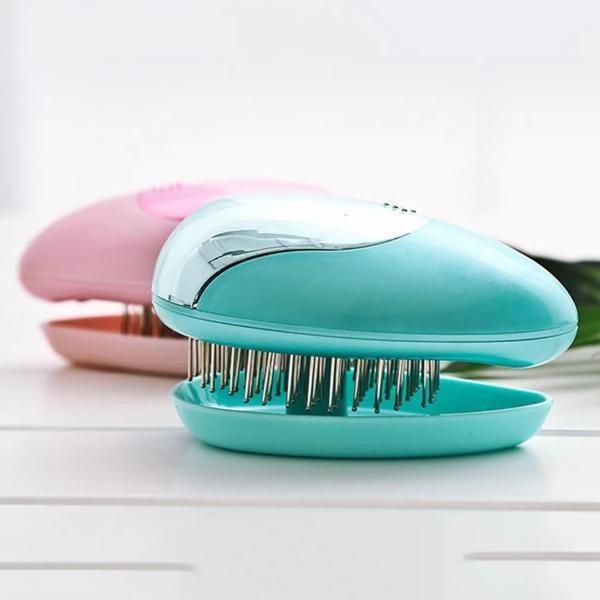 Portable Electric Hairbrush – Detangling & Massaging Compact Hair Tool