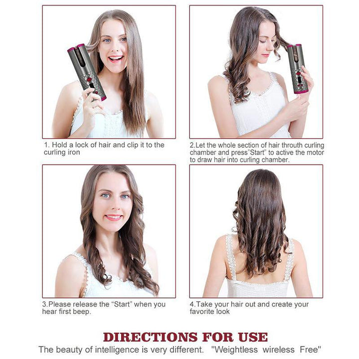 Wireless Portable Rotating Hair Curler – Quick And  Easy Curls