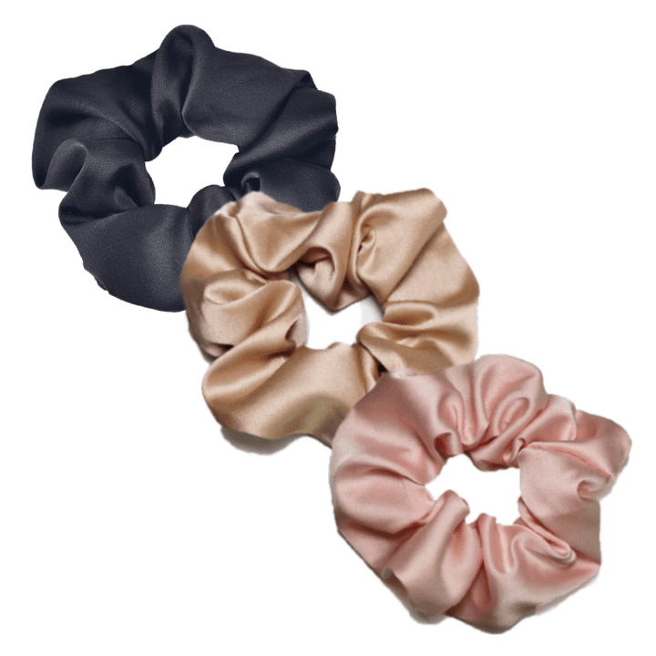 Set of 3 Silk Scrunchies – Gentle And Stylish Hair Accessories