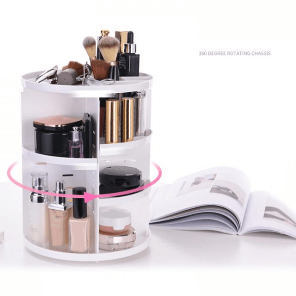 360 Degree Rotating Makeup Vanity - Convenient Storage Solution