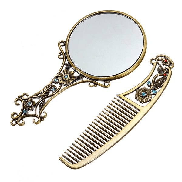 Vintage Hair Comb – Classic And Elegant Mirror Set