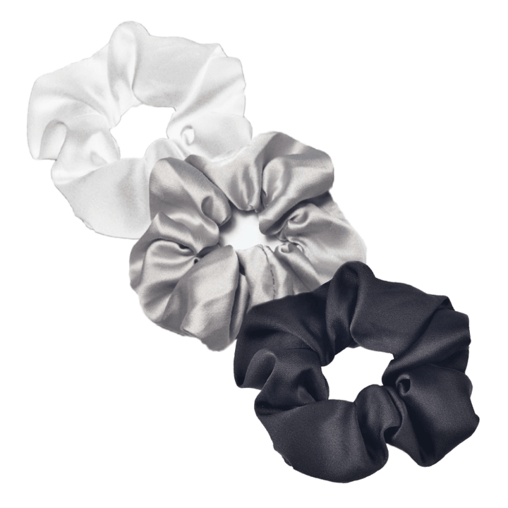 Set of 3 Silk Scrunchies – Gentle And Stylish Hair Accessories