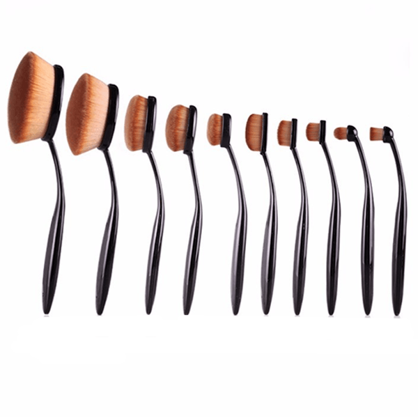 Vegan 10 Piece Oval Brush Set ,  - My Make-Up Brush Set, My Make-Up Brush Set
 - 2